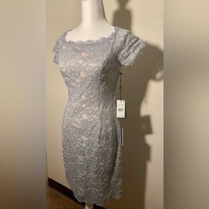 Adrianna Papell Size 4 Floral Lace Cocktail Dress, New With Tags